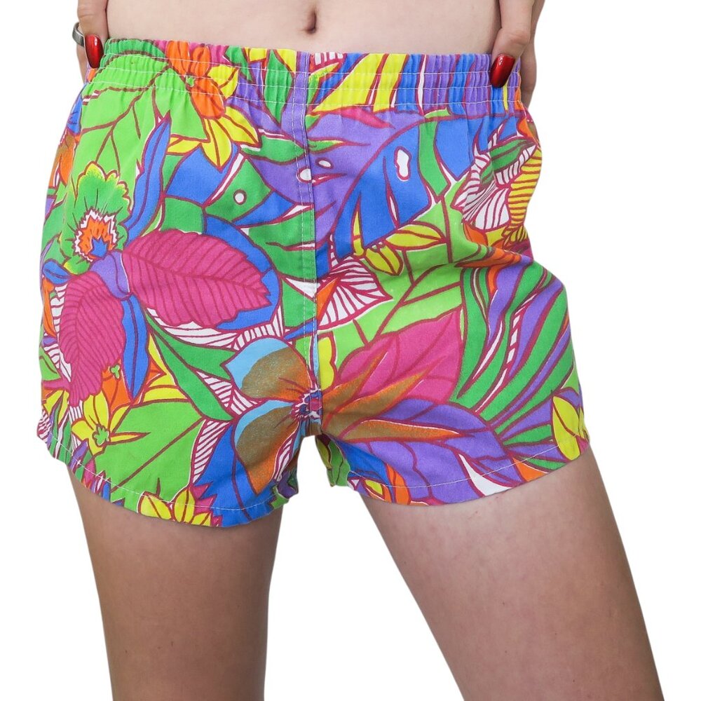 Vintage 90s Pierre Bonee Tropical Floral Swim Shorts
